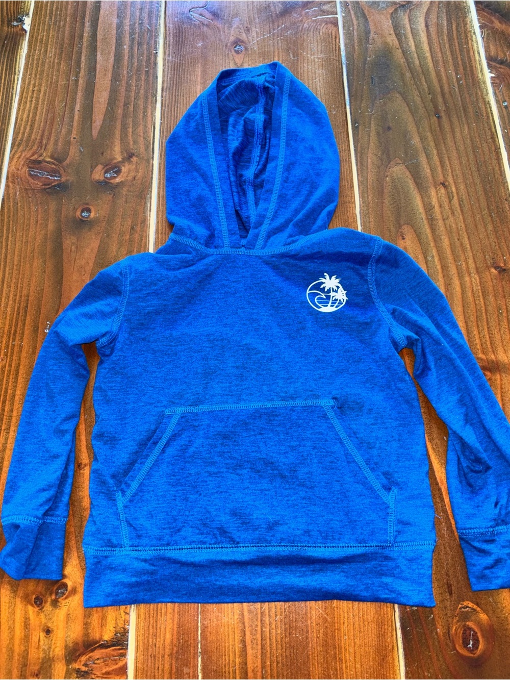 jumping beans Blue Hooded Pullover with Palm Logo
